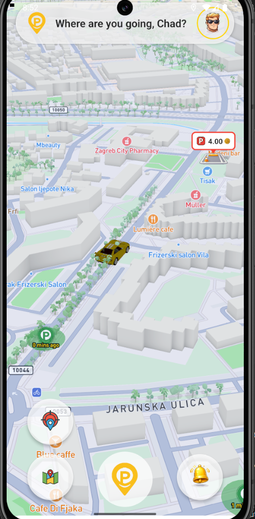 ParkChad App Screen